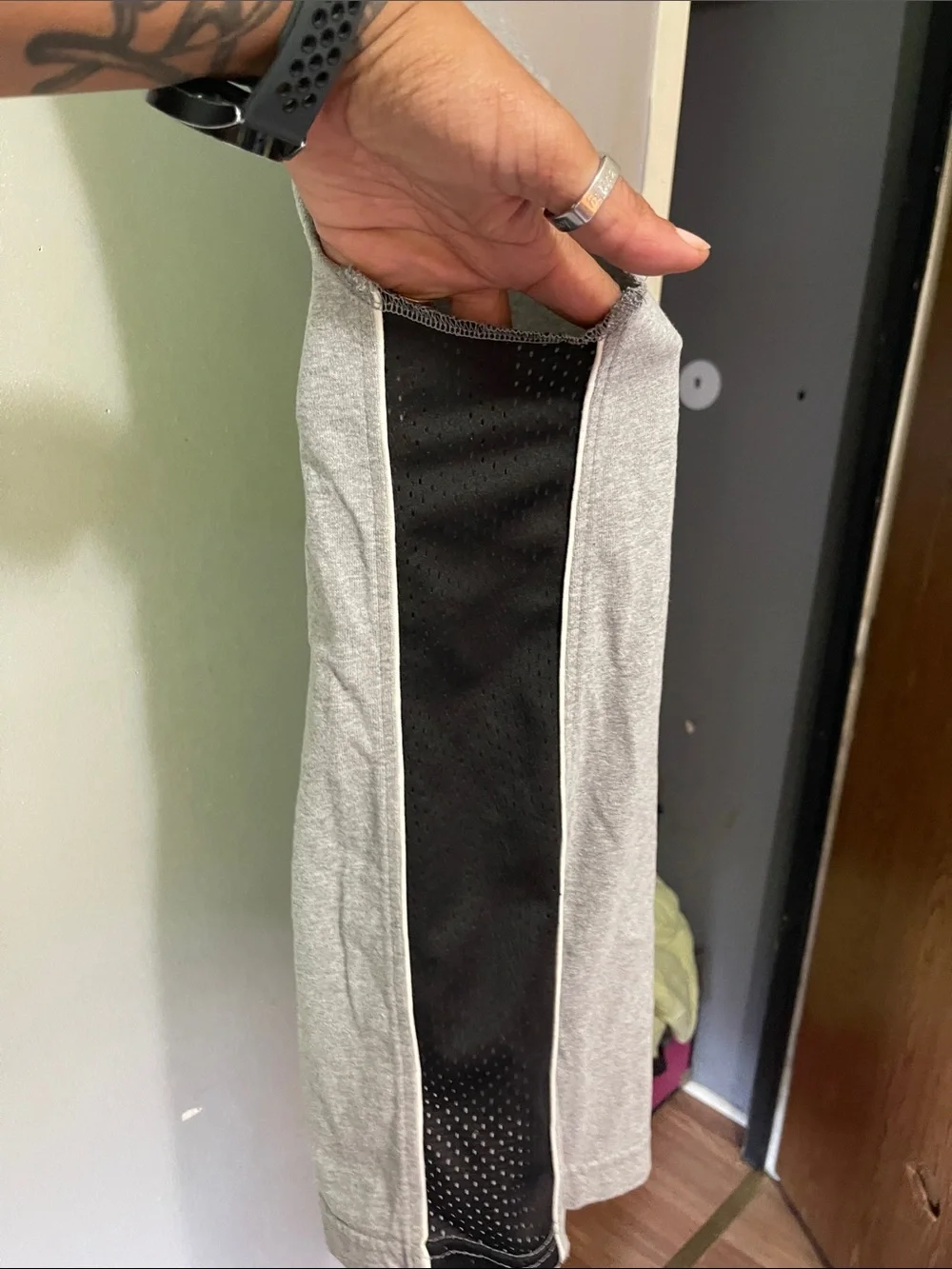 Old Navy Gray Sleeveless Tank with Black Logo